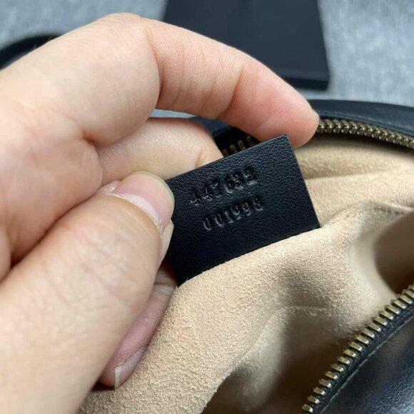 100% Authentic GUCCI Marmont Black Leather Small Shoulder Bag - Picture 16 of 16
